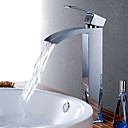 élégante salle de bains en laiton robinet d'évier - fini chrome (hauteur)