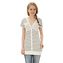 strisce di pizzo breve palangaro maniche t-shirt / t-shirt donna (ff-8502be005-0736)