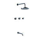 neerslag chroom wall-mount bad / douche kraan 0572-ds-6102