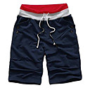 New Arrival Men's Short Straight Leg Relaxed Fashion White Grey Yellow Blue Cotton Pant (0531-5.31-5)