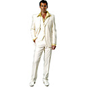 Single-Breasted 2 Button Non-vented Notch Lapel Cotton Groom Wear/ Tuxedo/ Men's Suit Jacket and Pants (PMSSXZ0024)
