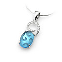 mooie 925 sterling zilver met cz zirconia gekleurde glazuur versiering geplatineerd hanger (0801 tot 11.893)