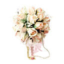 elegante champagne nozze bouquet rotondo / bouquet da sposa alla decorazione chiffon perle (0.797-sim023)