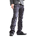 New Arrival Men's Long Straight Leg Relaxed Fashion Dark Grey Green Yellow Cotton Pant (0531-5.31-127)