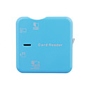 de alta velocidad 43-en-1 USB 2.0 lector de tarjetas (azul)