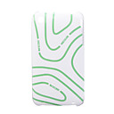 Protective Vibrant Strips Case Cover for iPhone 3G/3GS (White/Green)