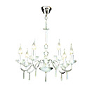 Modern Iron 7-light Candle Featured Acrylic Chandelier(0899-6002-7)