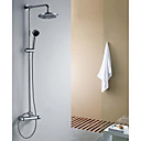 Contemporary Shower Faucet with 8 inch Shower Head + Hand Shower