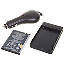 cargador de batería + cargador de coche + set de batería 1500mAh para nokia e72/n97/e63/e71