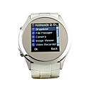 MQ006 Steel Watch Quad Band Men's Wrist Watch Touch Screen Cell Phone Silver(2GB TF Card)