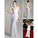 Lara Spencer Sheath/ Column Sweetheart Floor-length Chiffon/ Elastic satin Golden Globe/ Evening Dress (FSH0568)