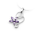 Beautiful 925 Sterling Silver With CZ Cubic Zirconia Decoration Platinum Plated Pendant(0801-HT017)