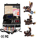 damas de première qualité fabriqués à la main tatouage 3 machines kit avec alimentation supérieure conduit (ly087)