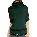 Cowl Neck Short Bat Sleeves Loose Pullover / Women's Pullovers (FF-C-BI0736613)