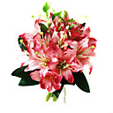 Elegant Silk Lily With Chiffon Decoration Round Wedding Bouquet/ Bridal Bouquet