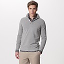 Mock Turtleneck Button Front  Pullover Cashmere / Men's Cashmere Sweaters