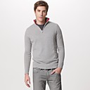 Men's Mock Turtleneck Zipper Pullover Cashmere