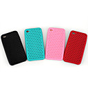 Silicone Protective Case for iPhone 4 - Grid (4 Colors Per Pack) 2#