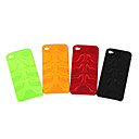 Silicone Protective Case for iPhone 4 - Grid (4 Colors Per Pack) 1#