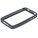 estuche protector cáscara pvc + guardias pantalla y limpieza de ropa / lápiz óptico para el iphone 4 (negro)