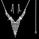 Gorgeous CZ Cubic Zirconia Wedding Bridal Jewelry Set(Including Necklace,Earing,Bracelet)(0986-S004)