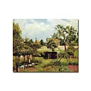 Stretched Handmade  View Across Stamford Brook Common painting by Pissarro  (0192-YCF103950)