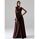 A-line V-neck Sleeveless Floor-length Chiffon Bridesmaid/Mother of the Bride Dress