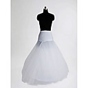 Nylon 2 Tier-a-Linie voll bodenlangen Kleid Slip Stil / Hochzeit Unterröcke