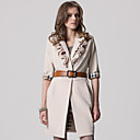 Half Sleeves Ruffle Collar Coat / Women's Coats (FF-A-BK1068003)