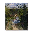 Stretched Handmade Jeanne in the Garden,Pontoise Painting   by Camille Pissarro(0192-YCF103897)