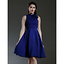 A-line High Neck Knee-length Chiffon Bridesmaid/Wedding Party Dress