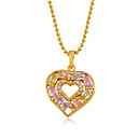 Beautiful 18K Gold Plated CZ Cubic Zirconia Pendant,More Colors Available