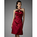 Sheath/ Column Halter Knee-length Taffeta Bridesmaid/ Wedding Party/ Homecoming Dress (HSX151)
