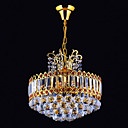 6-light Gold Color Bright Chrome K9 Crystal Chandelier (1069-J9866-D6)