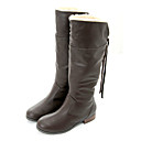 Tomaia in pelle di mucca stivaletto con tacchi di scarpe moda lana imitaion (0.985-ch880)