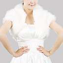 Short Sleeve Faux Fur Bridal Wedding Jacket/ Wrap