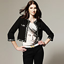 klassieke stijl / pailletten versierd driekwart mouwen ronde hals blazer / vrouwen outerwears (ff-d-bl0736002)