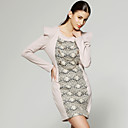 ts front kant schouder detail lange mouw jurk