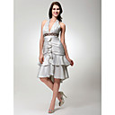 Sheath/Column Halter Knee-length Charmeuse Cocktail/Homecoming Dress