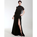 Chiffon Sheath/Column High Neck Sweep/Brush Train Evening Dress inspired by Angelina Jolie