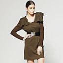 Shoulder Special Design With Belt Dress / Women's Dresses (FF-D-CA1270012)