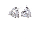 Fashion CZ Cubic Zirconia And Brass With Platinum Plated Earrings(0801-HYE0012)