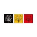 Hand-painted Abstract Oil Painting with Stretched Frame - Set of 3