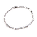 la mode cz zircon cubique et laiton avec bracelet plaqué platine (0801-hyb0034)