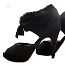 schoenleest hoge hakken peep-tenen met faux fur fashion schoen (1131-1093-1). meer kleuren beschikbaar
