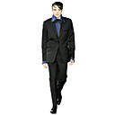 1 Button Peak Lapel Non-vented Groom Wear/ Tuxedo/ Men's Suit Jacket and Trousers