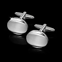 Oval Zinc Alloy Cufflinks Groom Wear Accessories