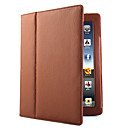 protection étui en cuir dur et se pour Apple iPad 2 brun à grains de litchi