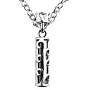 mode man cz zirconia en titanium stalen ketting