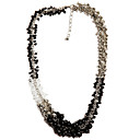 cristal negro-blanco-gris mashup largo collar / collar de la mujer (ss-z-cc1309002)